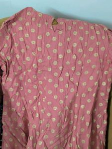Max Collection Pink Kurta with Polka Dots