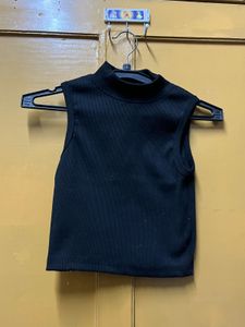 Sleeveless Black Tank Top