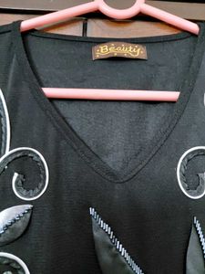 Stylish Black Embellished Tunic