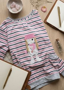 Cute Striped Long Sleeve Top