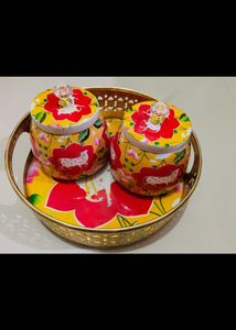 Decorative Serving Tray with Jars newwdtag