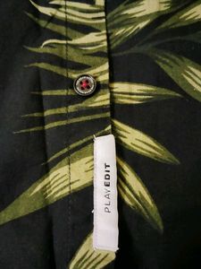 Tropical Floral Black Shirt👔