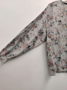 Womens Floral Print Sweat Shirt With Jeans...