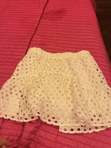 White Eyelet Skort