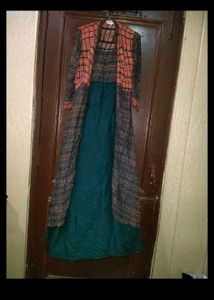 Stylish Long Kurti with Jacket attach