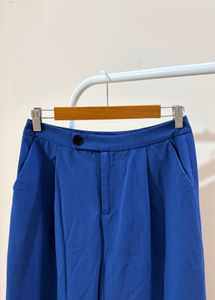 Elegant Blue Wide-Leg Trousers