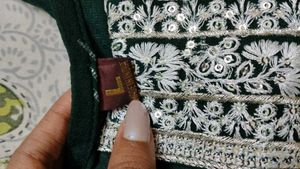 Stylish Green Kurta with White Embroidery