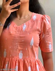 Elegant Coral Tiered Midi Dress -XL