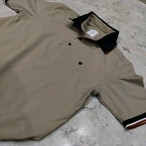Men's Beige Polo Shirt