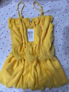Vibrant Yellow Flowy Summer Dress