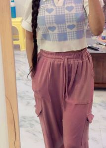 Cute Heart Pattern Crop Top