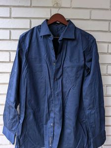 11 Men's Blue Cotton Casual Shirt