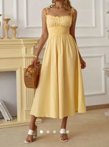 Yellow Sundress with Tie Straps
