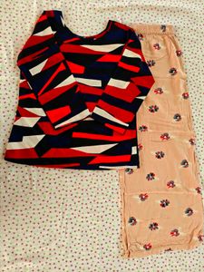 Stylish Abstract Print Co-ord Set