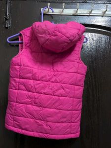 Pink Sleeveless Puffer Vest