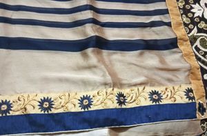 Elegant Striped Saree with Blouse
