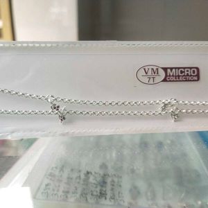 Pure Silver CZ Snack Chain ⛓️ Anklets पायल