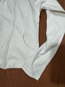 Cream Zip-Up Hoodie