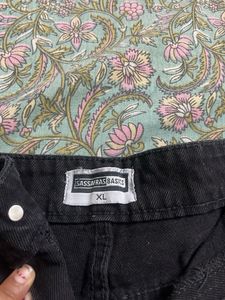 Black Distressed Denim Shorts