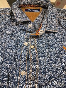 PRINTED navy Blue Boys SHIRT