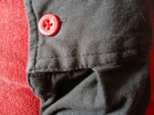 Red &amp; Black Color Block Shirt