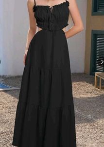 Black Tiered Maxi Dress