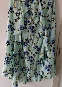 Floral Ruffle Mini Skirt