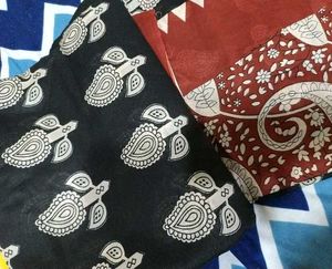 Elegant Black Printed Saree