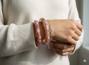 Resin Flower Bangles