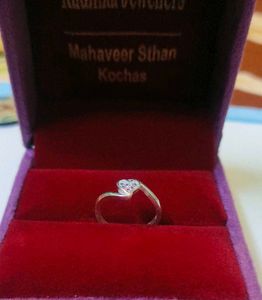 Heart Shape Gemstone Ring pure silver