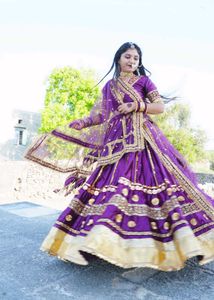 Stunning Purple Embroidered Lehenga Choli