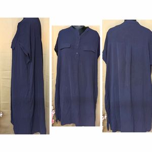 Navy Blue Shirt Dress