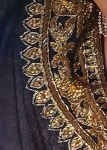 Embroidery Gown With Attached Dupatta