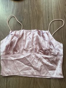 stain rose pick strappy crop top