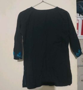 Embroidered Black Kurta