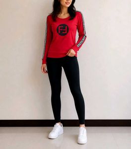 Fendi Inspired Red Long Sleeve Top