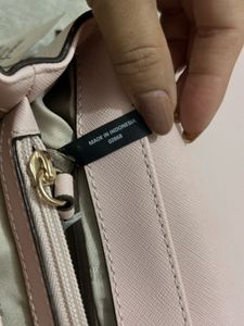 DKNY Pink &amp; White Crossbody Bag