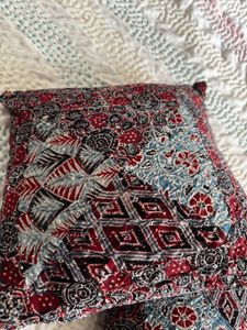 Ajrakh Kantha Cushion Covers (Set of