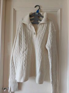 Cream Cable Knit Sweater