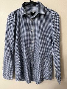 Blue Gingham Long Sleeve Shirt