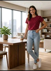Cute Heart Print T-Shirt