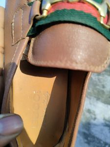 Gucci Brown Leather Loafers(6,7,8 Size)