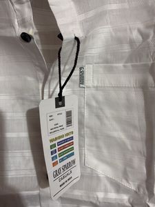 White Striped Casual Shirt