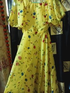 Floral Yellow Ethnic Gown