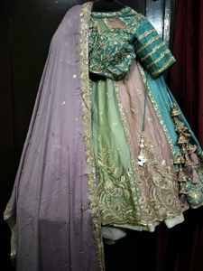 Pastel Color Party Wear Lehenga