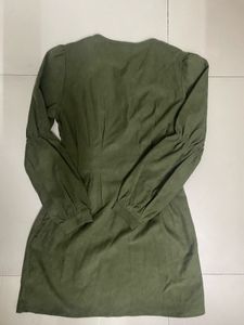 Olive Green Long Sleeve Dress