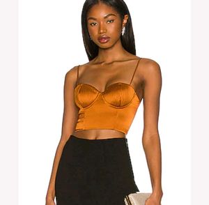 Satin Bustier Crop Top