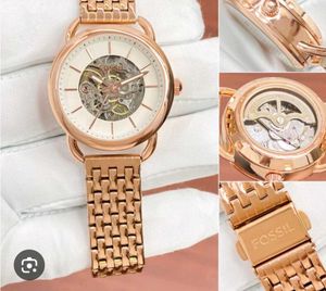 Fossil first copy Rose Gold Skeleton Watch