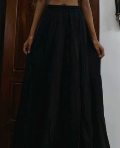 Black Ethnic Maxi Skirt