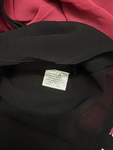 Chic Pink &amp; Black Layered Blouse
